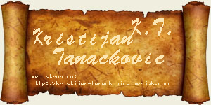 Kristijan Tanacković vizit kartica